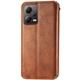 Шкіряний чохол книжка GETMAN Cubic (PU) для Xiaomi Poco X5 5G / Redmi Note 12 5G Коричневий - зображення 3
