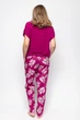 Піжама жіноча Cyberjammies Emmi 9663-9653 18/2XL Рожевий з принтом листя (5051877446731) - изображение 2