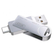 USB Флешка металева 2в1 64GB Type-C / USB 3.0 для телефону, комп'ютера XO DK03 Сірий - зображення 1
