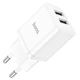 Зарядное устройство + кабель Lightning Apple HOCO N25 |2USB, 2.1A| Белый - изображение 3