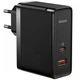 Зарядний пристрій із швидкою зарядкою + кабель BASEUS GaN2 |USB/Type-C 100W 20V/3A| Чорний (CCGP090201) - зображення 1