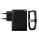 Зарядний пристрій із швидкою зарядкою + кабель BASEUS GaN2 |USB/Type-C 100W 20V/3A| Чорний (CCGP090201) - зображення 2