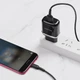 Мережевий зарядний пристрій Borofone BA36A, кабель USB to MicroUSB, QC3.0, Black - зображення 5