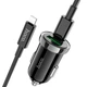 Автомобильная зарядка с быстрой зарядкой + кабель Lightning HOCO Z44 |1USB/1Type-C, 3A, 20W, QC3.0/PD| Черный - изображение 3