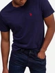 Футболка хлопковая длинная мужская U.S. Polo Assn 113904-0400A M Синяя - изображение 4