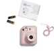 Фотокамера мгновенной печати Fujifilm INSTAX Mini 12 Blossom Pink / картридж / фотобумага 10 фото / фотоальбом - изображение 9