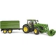 Спецтехніка Bruder трактор John Deere 7R 350 з навантажувачем та причепом (03155) - зображення 8