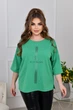 Футболка-туника декорированная стразами, мод ФЛ-3643,хаки, размер 52-54 - изображение 3