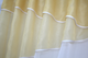 Кухонний комплект VR-Textil № 091к штори з ламбрекеном на карниз 1 - 1.5 м 270х170 см Золотистий з білим (50-866) - зображення 4