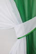 Комплект кухонних штор VR-Textil № 017к з підв'язками на карниз 1 - 1.5 м 265х170 см Зелений з білим (50-861) - зображення 3