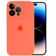 Чехол Silicone Case Full Camera Protective (AA) для Apple iPhone 14 Pro Max (6.7") Оранжевый / Pink citrus Без бренда - изображение 5