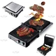 Електричний контактний прижимний електрогриль RАF R 2G81 гриль з відкриттям на 180° з регулюванням висоти для стейків риби та м`яса з регулюванням температури та таймером, 2800W - зображення 2