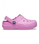 Детские сабо с мехом CROCS CLASSIC LINED CLOG T 25 Розовый 207009 - изображение 2