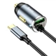 Автомобильное зарядное устройство в прикуриватель Hoco NZ7L |1USB, 20W/3A, PD/QC| c кабелем Type-C 1.2м - изображение 1