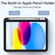 Силиконовый чехол обложка + Pencil Holder BBM1 для iPad 10 2022/2024 10,9"/iPad 11" 2025 (A16) Черный - изображение 4