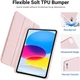 Силиконовый чехол обложка + Pencil Holder BBM1 для iPad 10 2022/2024 10,9"/iPad 11" 2025 (A16) Розовый - изображение 5