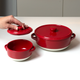 Форма для запікання МВМ MY HOME кругла із кришкою біло-червона (KP-45 M WHITE/RED) - зображення 9