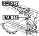 Сайлентблок рычага NISSAN PRIMERA (P12) 02 пред. мост (Выр-во FEBEST) Febest (NAB259) - изображение 2