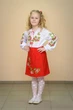Юбка Волинські візерунки украинская вышитая на девочку Красная калина 110 см красная - изображение 2