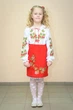 Юбка Волинські візерунки украинская вышитая на девочку Красная калина 116 см красная - изображение 1