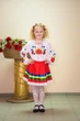 Спідниця Волинські візерунки українська з стрічками 110 см червона - зображення 1
