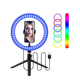 Кольцевая лампа цветная светодиодная RGB LED MJ33 для селфи блогеров фото тик тока - изображение 7