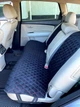 Накидка задня для авто, з алькантари Lux (штучної замші), Чорний з подвійним червоним рядком - зображення 1