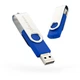 USB флеш накопитель eXceleram 8GB P1 Series Silver/Blue USB 2.0 (EXP1U2SIBL08) - изображение 1