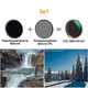 2В1 Переменный ND4-64 + CPL поляризационный фильтр 52mm - изображение 3