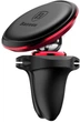 Автотримач для телефона Baseus Magnetic Air Vent Car Mount Holder with cable clip Red (SUGX-A09) - зображення 1
