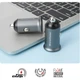 Зарядное устройство Armorstandart Car USB Type-C PD20W + USB QC 3.0 Grey (ARM65439) - изображение 4