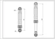 Амортизатор бака для стиральной машины Gorenje AKS 111818 120N L=185-240mm D отверстия=8/12mm - изображение 4