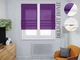Римская штора система Light I&H Джуси велюр Фиолетовый с кантом по центру 60*170 см - изображение 1