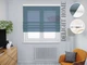 Римская штора система Light I&H Джуси велюр Морской голубой с верхним кантом 40*170 см - зображення 1