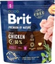 Сухий корм для дорослих собак дрібних порід з куркою Brit Premium Adult S 1 кг - зображення 1