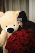 Мягкая игрушка Медведь Алина Бублик 120 см персиковый - изображение 2