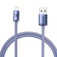 Кабель Baseus Crystal Shine Series Fast Charging Data Cable USB to iP 2.4A 1.2m Purple (CAJY000005) - зображення 1