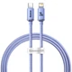 Кабель Baseus Crystal Shine Series Fast Charging Data Cable Type-C to iP 20W 1.2m Purple (CAJY000205) - изображение 1