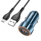 Автомобільне зарядне Hoco Z46 QC3.0 18W Micro Сапфірово-синій - зображення 1
