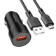Автомобильное зарядное устройство Borofone BZ19A Wisdom QC3.0 18W Micro, Black - изображение 1