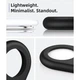 Чохол-брелок TPU протиударний для AirTag MOKO Ring Black - зображення 2