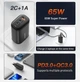 Зарядное устройство Essager 65W для ноутбука и гаджетов 45W+20W (Чёрный) - изображение 3
