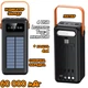 Power Bank с солнечной батареей Kamry 60000 mAh реальная ёмкость с экраном, фонариком, 4хUSB, кабеля 4в1 MicroUSB/Lightning/Type-C/USB Черный - изображение 1