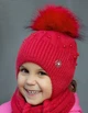 Шапка зимняя Arctic ОГ 52-56 см детская для девочек 4-8 лет на флисе красная 055-Зефир - изображение 2
