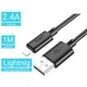 USB Кабель HOCO X88 USB - Lightning для телефона, ноутбука, пк 1М Черный - изображение 2