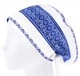 Медицинская шапочка женская HeadwearUniverse универсальная принт Вышиванка синяя с белым - изображение 3