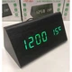 Часы LED электронные Wooden Clock VST-861 черные с зеленой подсветкой - изображение 2