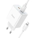 Адаптер мережевий HOCO Type-C to Lightning Cable Leader dual port (2C) charger C108A |2Type-C, 35W/3A, PD/QC| білий - зображення 2