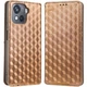 Чохол Deexe Rhombus Book для BlackView Oscal C80 - Brown - зображення 1