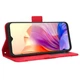Чехол-книжка с кармашками Deexe Wallet Stand для BlackView Oscal C80 - Red - изображение 4
